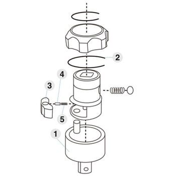 ラチェットアダプターリペアキット 適応機種：RAD30 TONE(トネ/旧:前田金属工業)