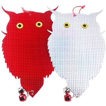 鳥よけ吊り下げキラキラフクロウ 2枚入 セーフラン安全用品