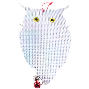 鳥よけ吊り下げキラキラフクロウ 2枚入 セーフラン安全用品