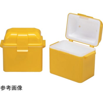 保冷牛乳箱 7型 セット イエロー アズワン