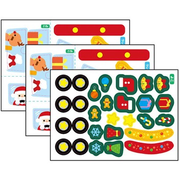 スタンプぽっくり サンタカー シール アーテック