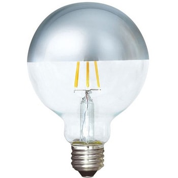 60W相当 LEDフィラメント シルバーボールランプ E26 調光タイプ 東京メタル