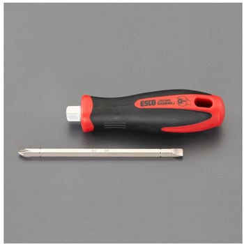 # 2x6.0mm [+ -]ドライバー 差替・手元六角付 エスコ
