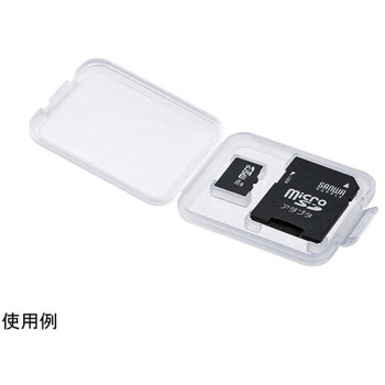 53x 8x 44mm microSDカードケース 6個 エスコ