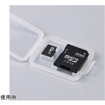 53x 8x 44mm microSDカードケース 6個 エスコ