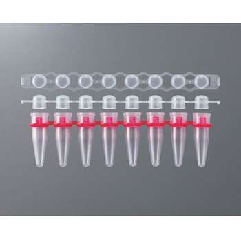 PCR用8連チューブ ドームキャップセット 0.2mL 120個セット入 AGB