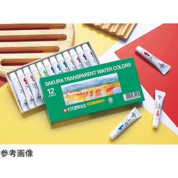 透明水彩12色 ラミネートチューブ 5mL - サクラクレパス