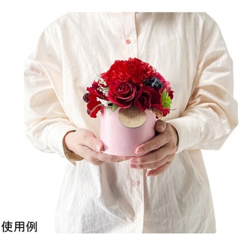 レザー調ローズポット 高さ16cm 造花 アズワン
