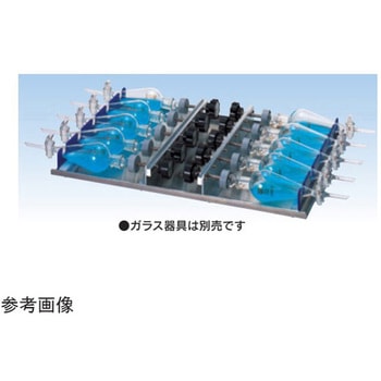 振とう台 分液ロート スキーブ型 100mL×10本架 仕様 A - 宮本理研工業