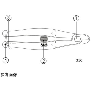 QTシリーズ/316/KG-300LWシリーズ用センターネジナット - アルスコーポレーション