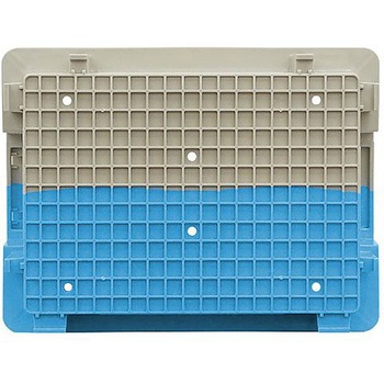 SNコンテナー N#20B 水抜孔有 Aグレー/ライトブルー アズワン