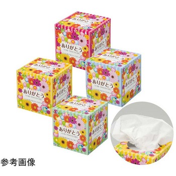 ありがとうキューブティッシュ100個 アズワン