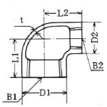 銅合金 異径エルボ BC RL1/2x3/8 鈴木ブロンズ継手