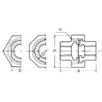 銅合金 ユニオン BC UE1/4 鈴木ブロンズ継手