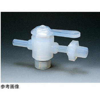 PFA二方バルブ装置用 Φ6xR1/4 アズワン