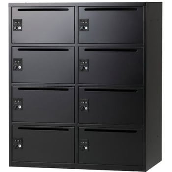 パーソナルロッカー8人用 シリンダー錠 ブラック 井上金庫販売
