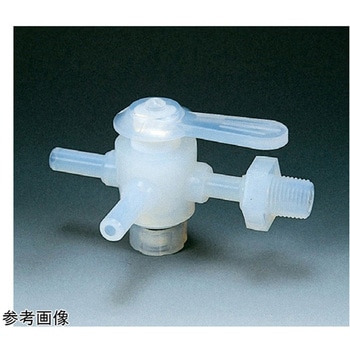 PFA三方バルブ装置用 Φ8xR1/4 アズワン