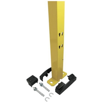 安全柵エックスガード ポスト50角 高さ2000mm 色イエロー アンカーボルト2個付 トップ/フットカバー各1個付 アクセレントジャパン