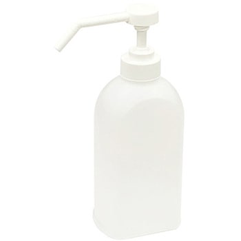 ポンプボトル500ml シャワーノズル付 ナチュラル オーバル型 アズワン