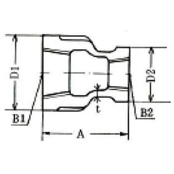 銅合金 異径ソケット BC RS2x1-1/2 鈴木ブロンズ継手