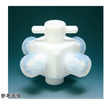 フッ素樹脂四方バルブ 接続タイプ Φ10 アズワン