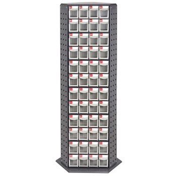 三面回転式パーツ整理棚 引出し144個 シューター