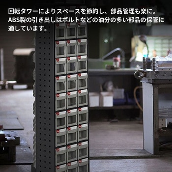 三面回転式パーツ整理棚 引出し144個 シューター