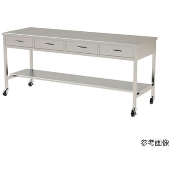 ステンレス作業台 片面引出付 間口900×奥行600×高さ800 米澤器械工業