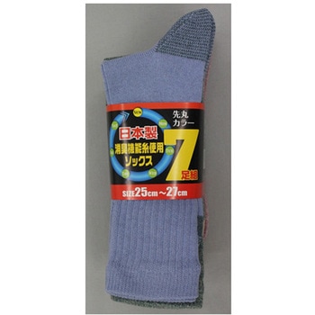 消臭ソックス先丸カラー 7足組 福徳産業