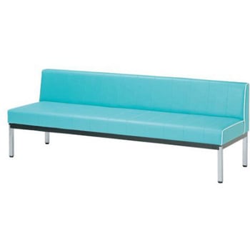 蓄光ロビーベンチ背付 W1800 ブルー ミズノ