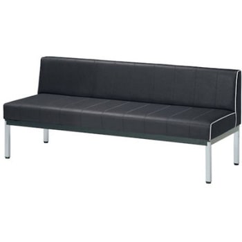 蓄光ロビーベンチ背付 W1500 ブラック ミズノ