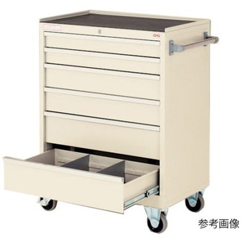 キャビネットE-type 軽量型ワゴン 間口696×奥行475×高さ976mm ライトグレー 大阪製罐