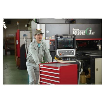 キャビネットE-type 軽量型ワゴン 間口696×奥行475×高さ976mm レッド 大阪製罐