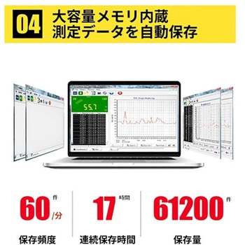 データロガー騒音計 本体メモリ61200件PCソフト付 SNDWAY