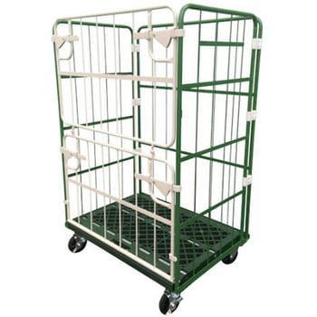 ダブルゲート付きコンビテナー ヤマト・インダストリー カゴ台車