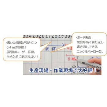 両面脚付ホワイトボード工程表 3ヶ月20段 /無地 馬印