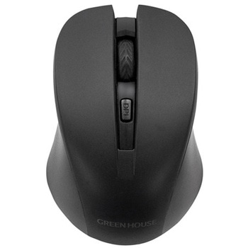無線マウス 2.4GHz 光学式 ブラック グリーンハウス