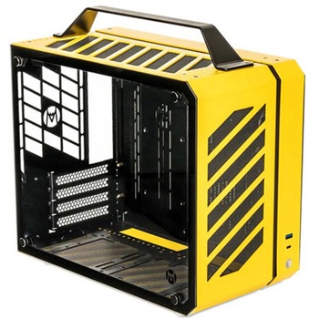 Mini-ITX&Micro-ATX対応ミニITX PCケース Mechanic Master C28 イエロー 製品サイズ約342 W ×185 D ×284 H mm OWLTECH(オウルテック)