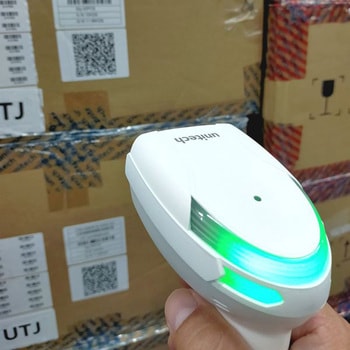MS852新エンジン搭載モデル QRコード対応二次元バーコードリーダー、白色ボディ、抗菌対応、USBケーブル unitech