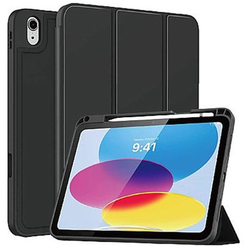 iPad 10.9 第10世代 専用 耐衝撃フラップケース ブラック - エムディーエス