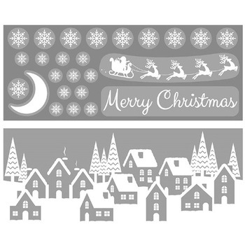 ウインドウシール ホワイトクリスマス アズワン