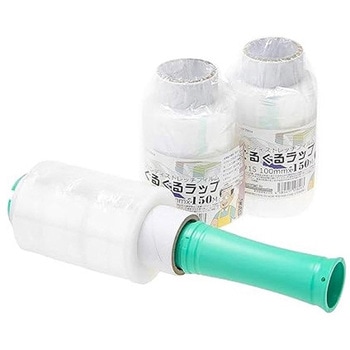 ハンディストレッチぐるぐるラップ交換フィルム 本体セット 3本セット 紺屋商事