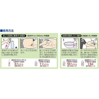 PH清拭料 濃縮液体PF顔・体 詰替 1000mL 660回分 オオサキメディカル