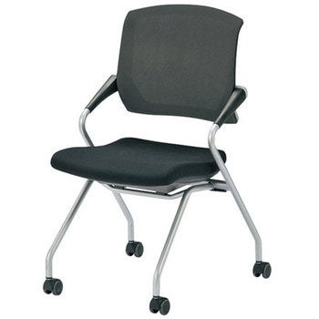 チェア ブラック メッシュブラック 540×600×H895mm SH450mm ニシキ工業