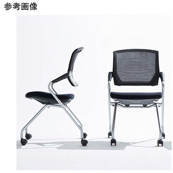 チェア ブラック メッシュブラック 540×600×H895mm SH450mm ニシキ工業