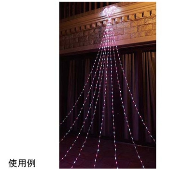 LEDナイアガラライト ピンク&ホワイト 屋外使用可 510球 アズワン