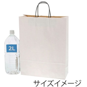 手提げ紙袋 25チャームバッグ 2才 エコデュオWH 50枚入 HEIKO