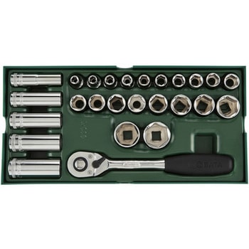 ラチェットソケットセット 1/2六角 26pcs SATA