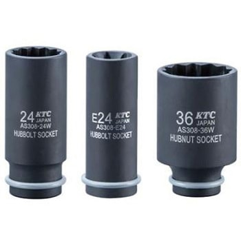 1/2"DR インパクト用ハブナットソケットセット エスコ