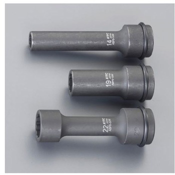 3/4"DR/14-22mm ヘッドボルト・フライホイルソケットセット - エスコ